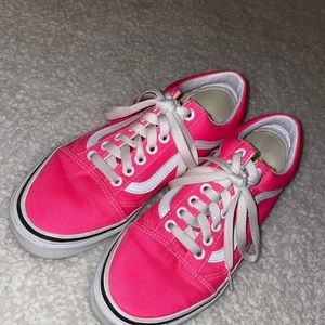 Vans, size 8. In a hot pink.